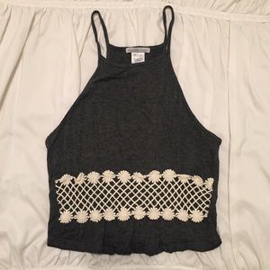 cute grey crop top!